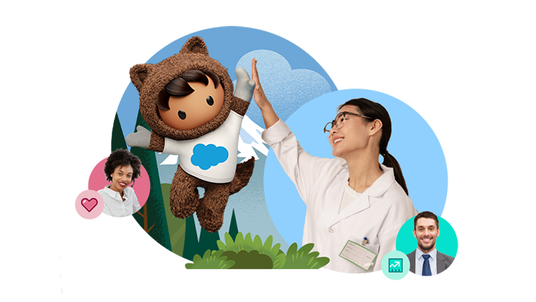 Astro high-fiving HLS customer and assisting cross-functional team