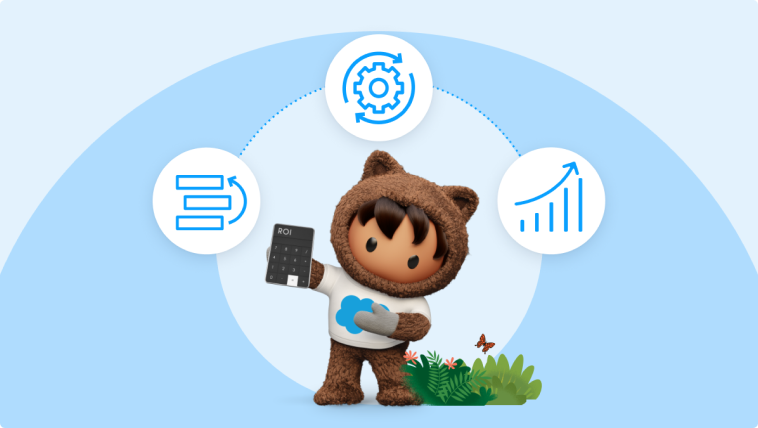 Astro holding an ROI calculator