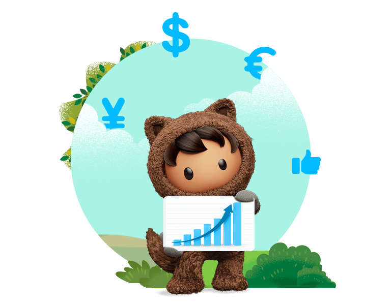 Astro holding a bar chart graph