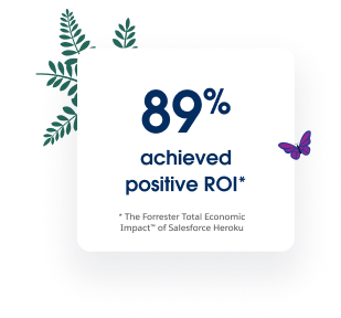 89% Achieved Positive ROI* * The Forrester Total Economic Impact™ of Salesforce Heroku
