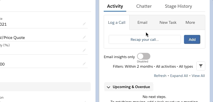 User clicks on Email option to add Recipient, Subject, and email body before clicking Send button.