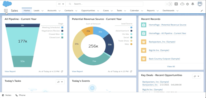 User clicks on App Launcher and searches for the word "Campaigns" then selects the Campaigns search result.