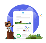 Astro holding up a mobile device with a commerce site on the device.