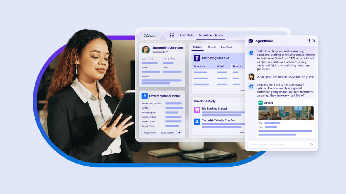 Salesforce hospitality CRM solutions.