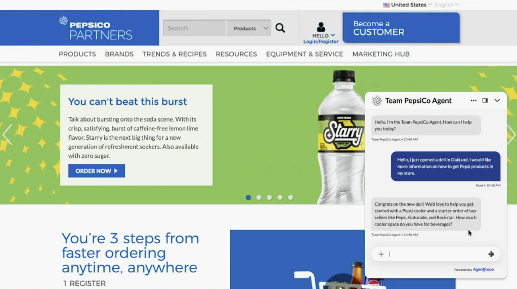 드림포스 메인 키노트에 인사하는 세일즈포스 ceo 마크 베니오프 이미지