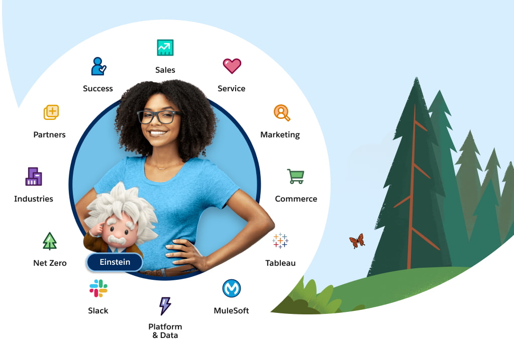 Service Cloud와 Slack을 함께 사용하는 모습을 보여주는 장치 화면 이미지