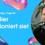 Podcast-Gast: Nino Bergfeld, Mann mit Mikrofon, lachend, im Gespräch