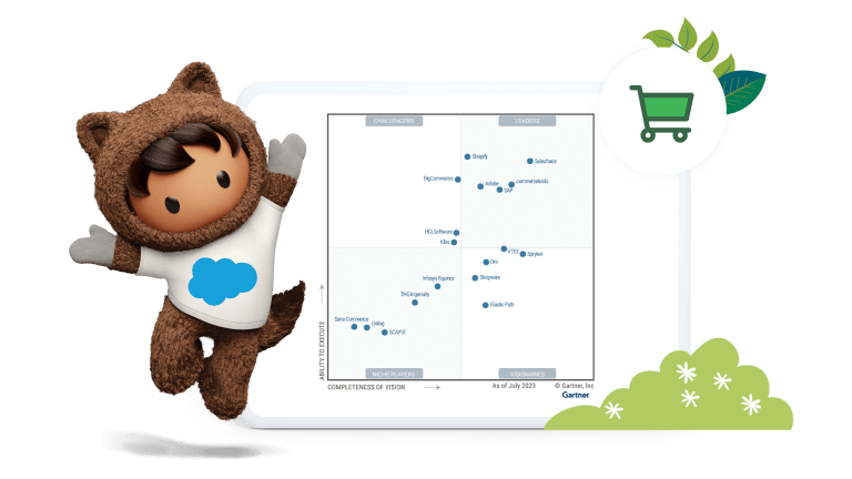 Gartner Magic Quadrant Digital Commerce auf einem Tablet und daneben Astro