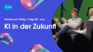 Podcast-Gast: Richard Socher - 2 Männer im Gespräch, sitzend mit Mikrofon