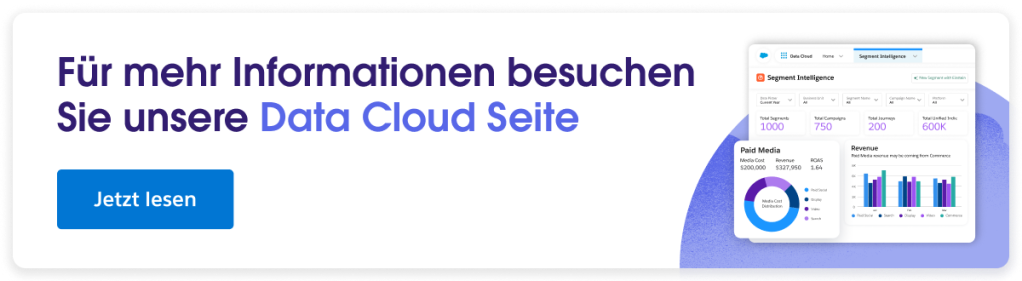 Banner, der zur Data Cloud Website führt