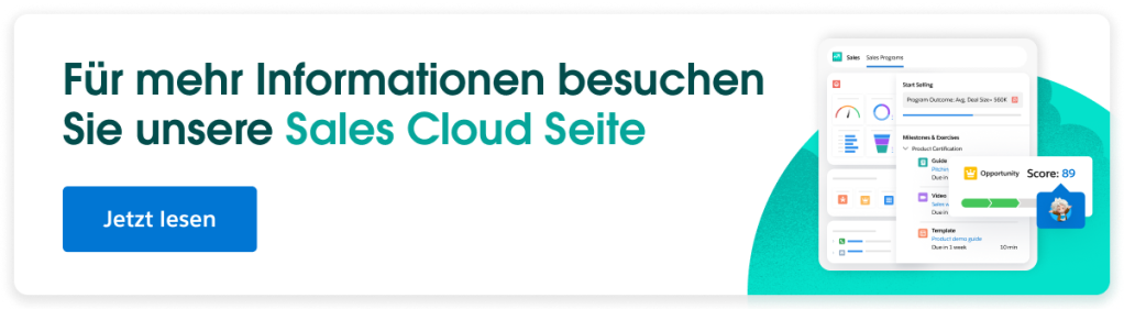 Banner, der auf die Sales Cloud verlinkt