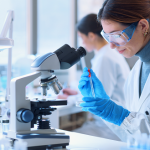 Mujer en un laboratorio
