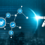 Diagram of life sciences enterprise workflows unified by AI agents and connected data.