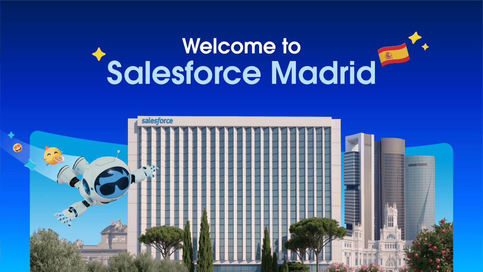 Illustration of the new Salesforce Madrid headquarters.