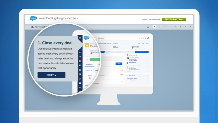 Image of the Salesforce Service Cloud Lightning Guided Tour