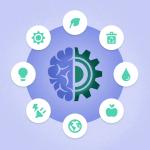 An illustration of AI driving climate action