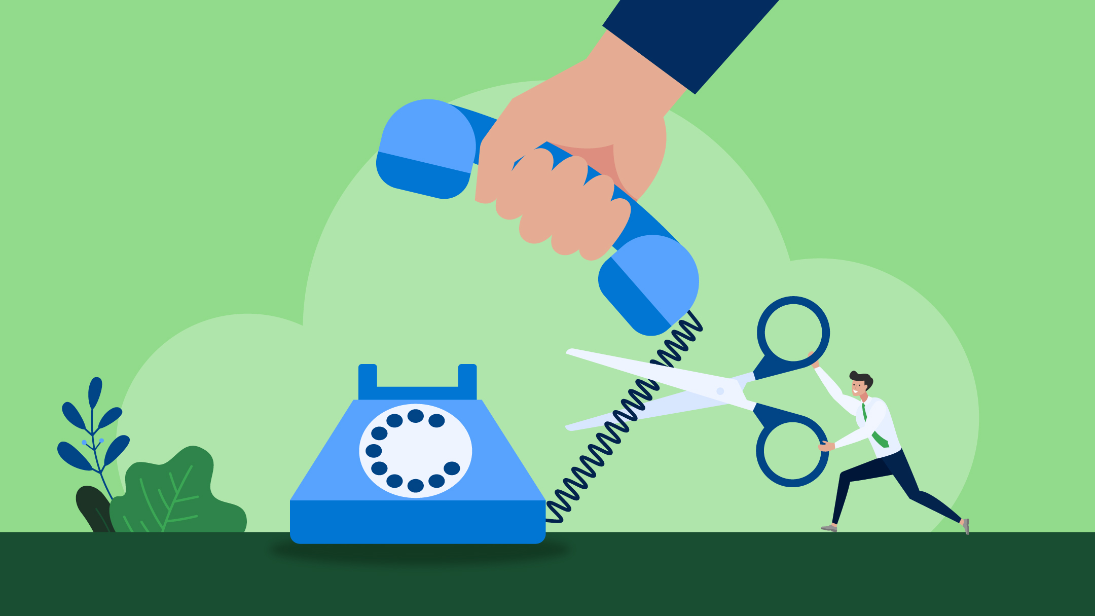 Cutting phone cord to end follow-up calls and switch to digital marketing