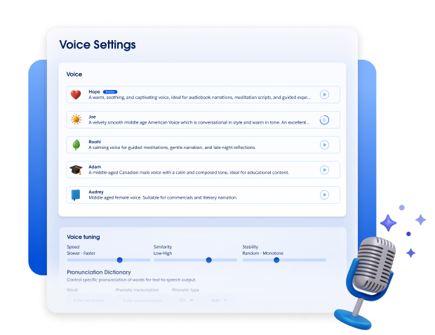 voice setting