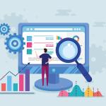 analytics data with desktop icons