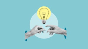 Knowledge Sharing as Leadership and Inspiration concept. Knowledge transfer and management. Ideas Thoughts Knowledge Intelligence Learning