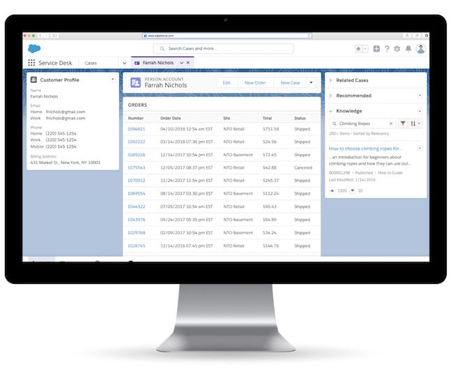 Image of the c360 customer profile