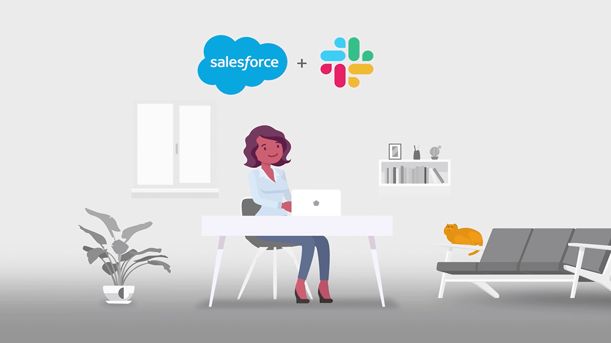 Salesforce and Slack integration reduce the number of platforms you work on at any time.