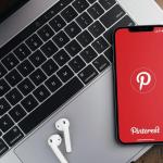 Pinterest mobile application displayed on smartphone for social media marketing and visual content discovery