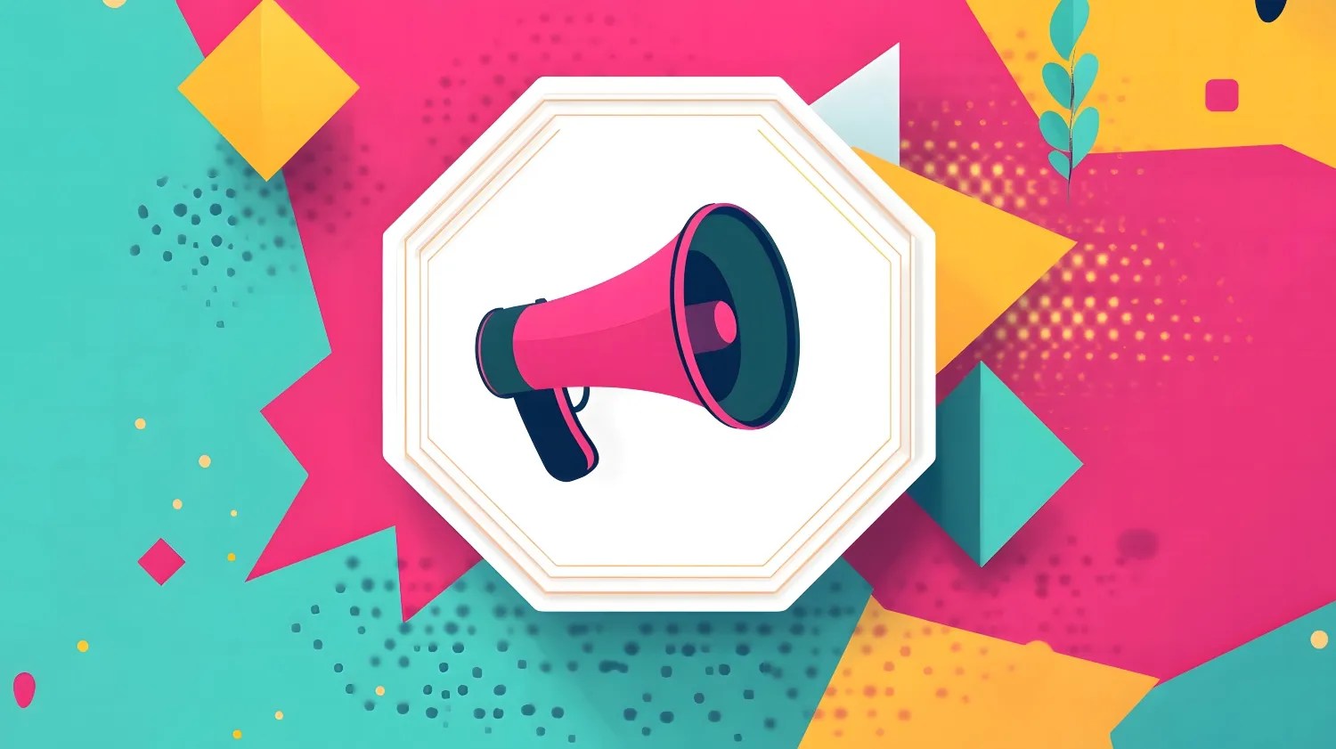 Megaphone illustration representing a call to action