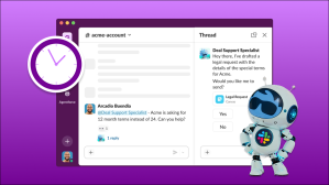 View of Slack workspace with a conversation between a user and an Agentforce agent.