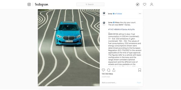 BMW coinvolge i fan con la sua campagna su Instagram