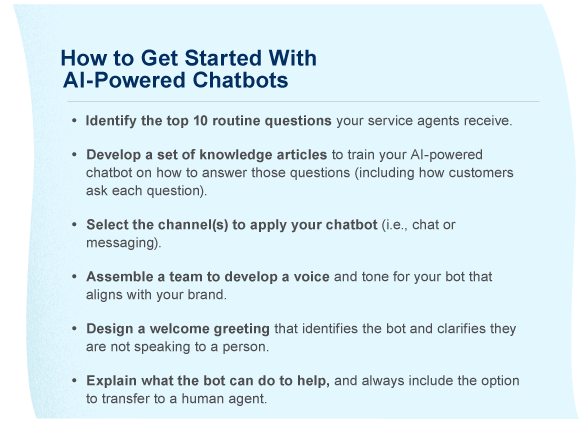 Illustrazione di come iniziare a utilizzare i chatbot basati sull'IA