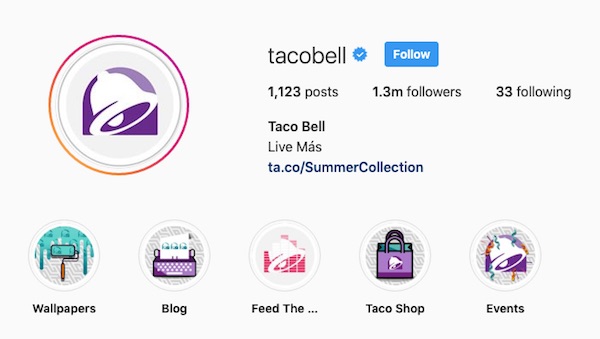 Taco Bell è un maestro di storytelling tramite campagne sul social media di Instagram