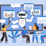 Business professionals use data and AI to achieve success and measure progress.