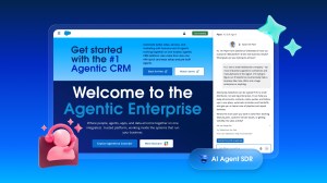 세일즈포스 (Salesforce) AI 에이전트 SDR Piper와의 대화 화면, Agentic CRM 시작 페이지