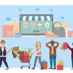Imagen de personas comprando a través del comercio electrónico
