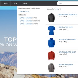 Commerce Cloud powers NTO's search function in their commerce experience.