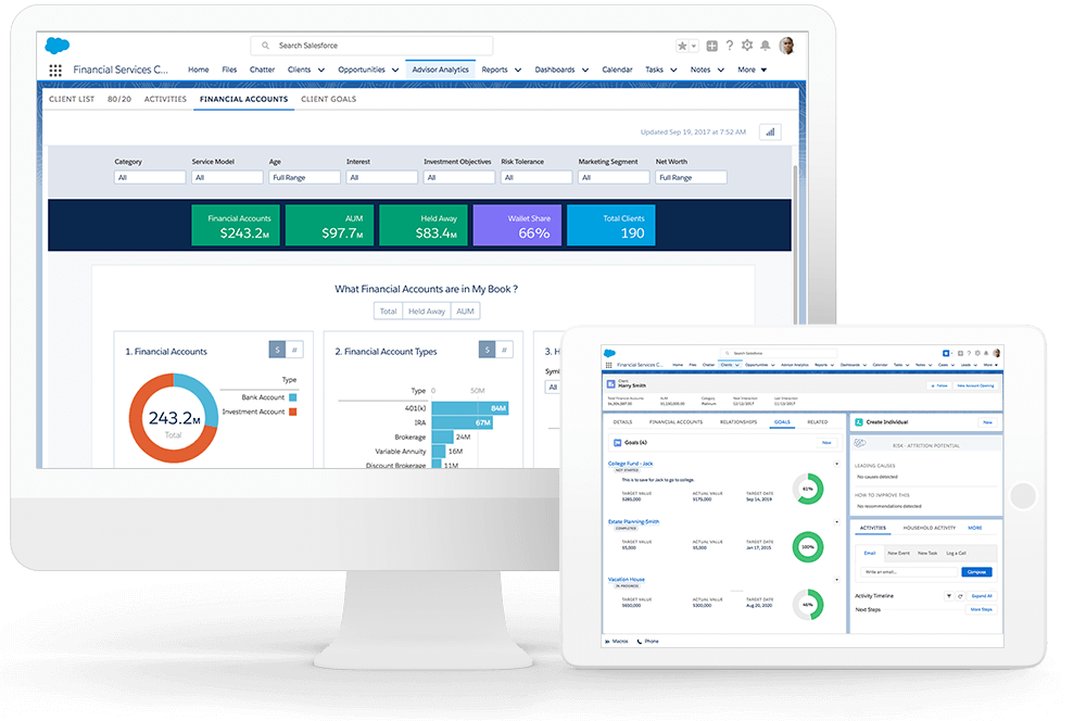 Screenshot of Salesforce Financial Services Cloud