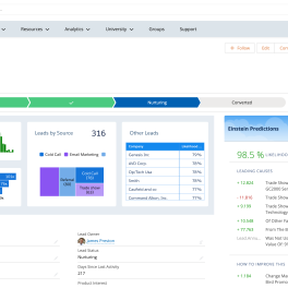 This is a screenshot of the Sales Cloud PRM Einstein Discovery feature