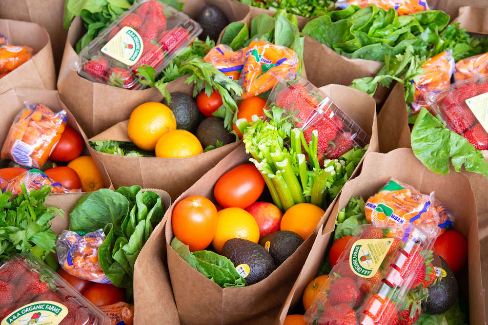 Local, farm fresh food ready for distribution