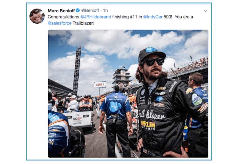 J.R. Hildebrand Drives SalesforceSponsored Car 66 to an 11th Place