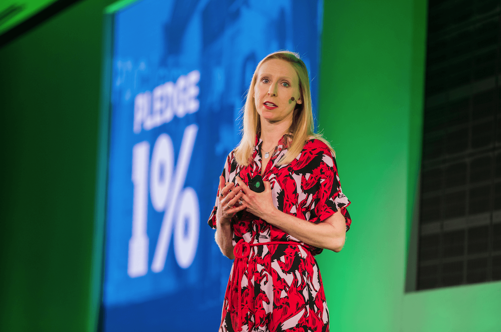 Khalili on-stage at a conference