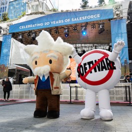 Salesforce Mascots at the 20th Anniversary Celebrations