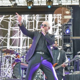 Employees celebrated Salesforce's 20th anniversary with a Pitbull concert outside the San Francisco office. Salesforce celebrated 20 years on March 8, 2019.
