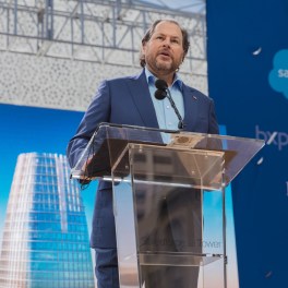Salesforce Tower San Francisco Opening: Marc Benioff On Stage