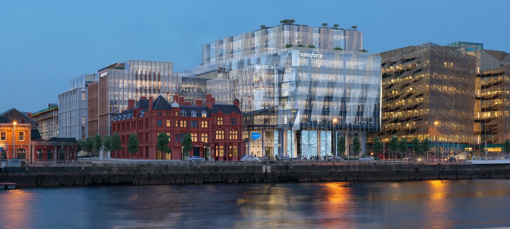 this is an image of the salesforce tower in Dublin