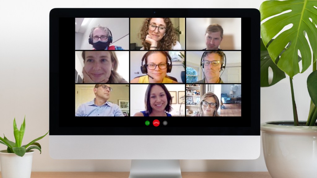 Impact Labs team over zoom call