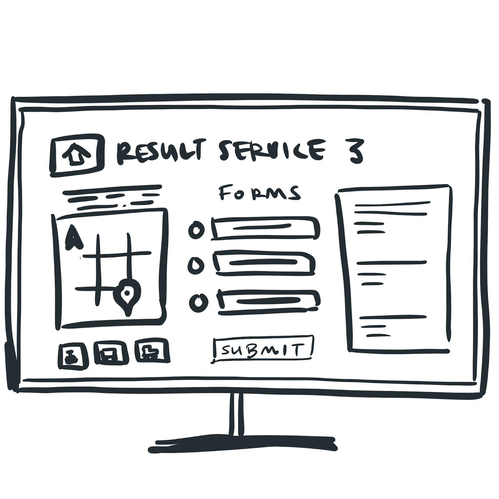 Initial sketch of how Personalized Service app should work