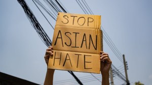 poster with stop asian hate