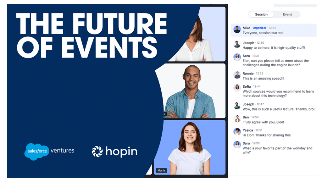 the future of events hosted by Hopin Investment