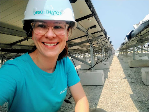 Lauren, Project Manager for Desolenator installation with the Dubai Energy and Water Authority